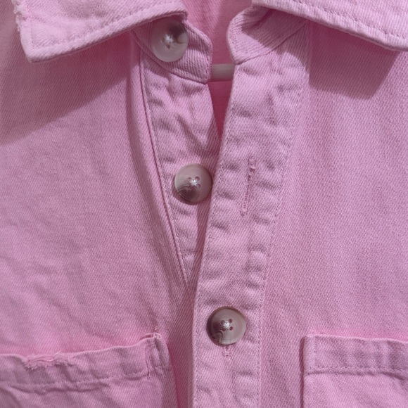 Show Me Your MuMu Light Pink Denim Romper - Picture 5 of 9